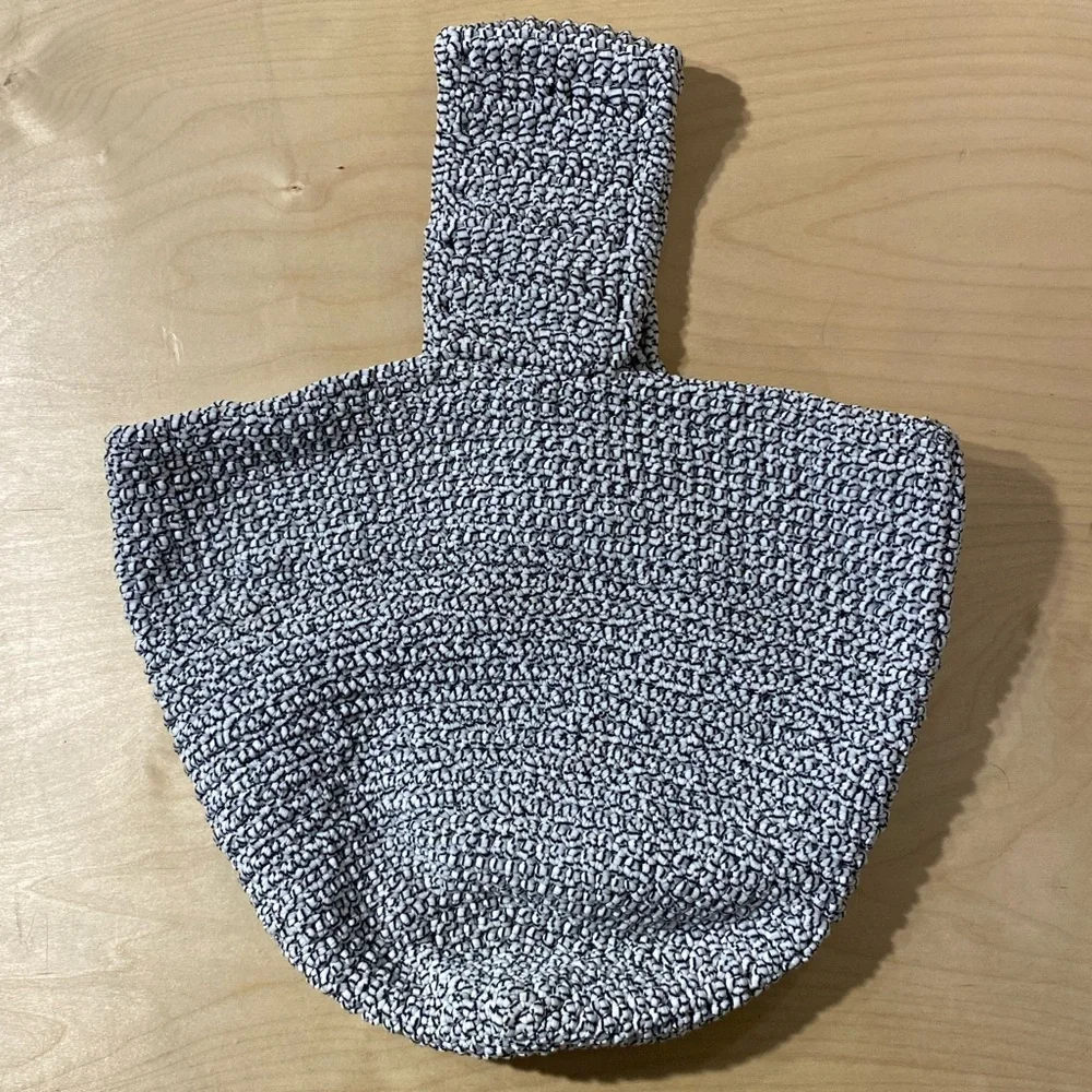 Gray Textured Women Crochet Bag (FC)